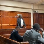 Advocate Alphonce Collins Odowo Osewe appearing before the Milimani Law Courts in connection with a gold fraud case.