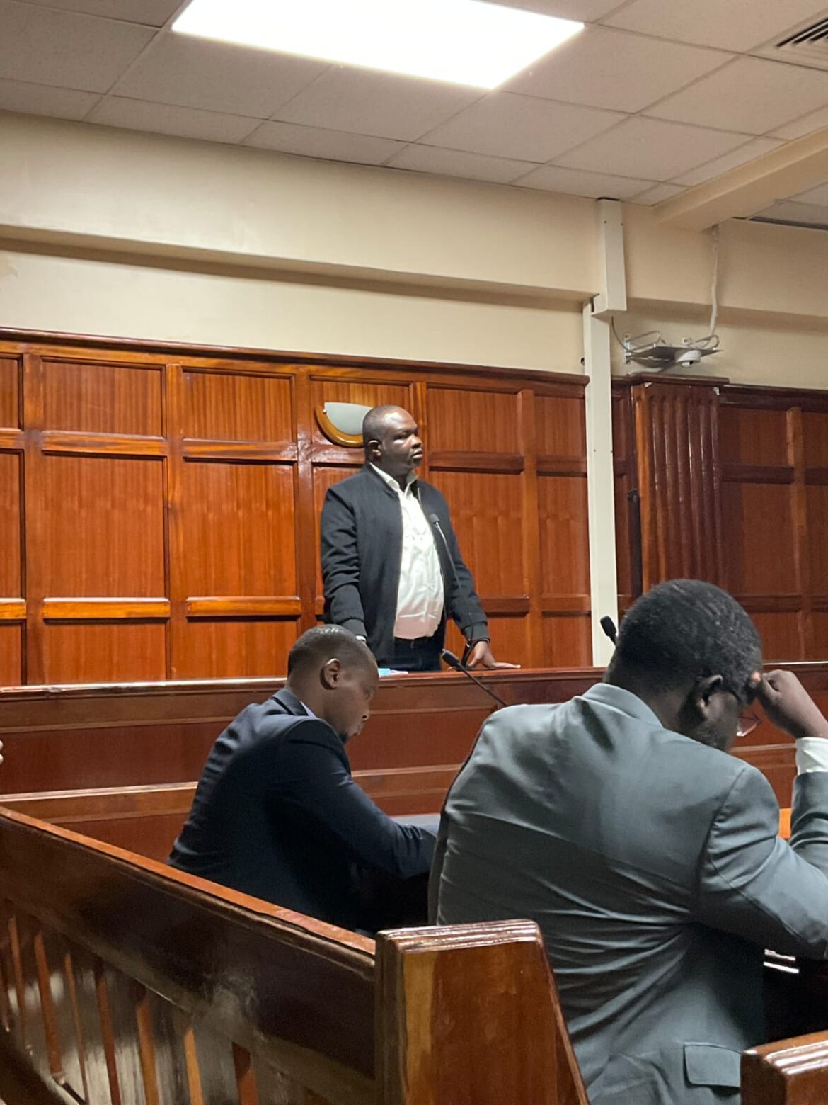 Advocate Alphonce Collins Odowo Osewe appearing before the Milimani Law Courts in connection with a gold fraud case.
