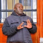 George Oduor, driver to Kibera MP Peter Orero, appears before Milimani Court in Nairobi after being charged with dangerous overtaking.
