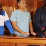 Three suspects, including a Chinese national, appear before Milimani Law Courts in Nairobi for possession of counterfeit Maxi Duchi Lorenzetti showerheads.