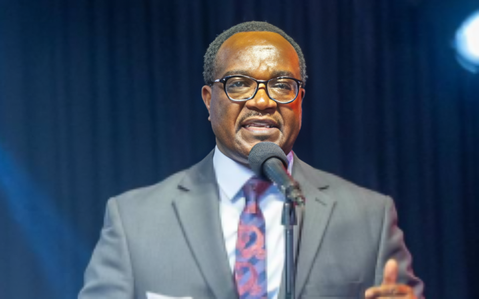 Education Cabinet Secretary Julius Ogamba addressing the media on the start of 2025 national examinations in Kenya