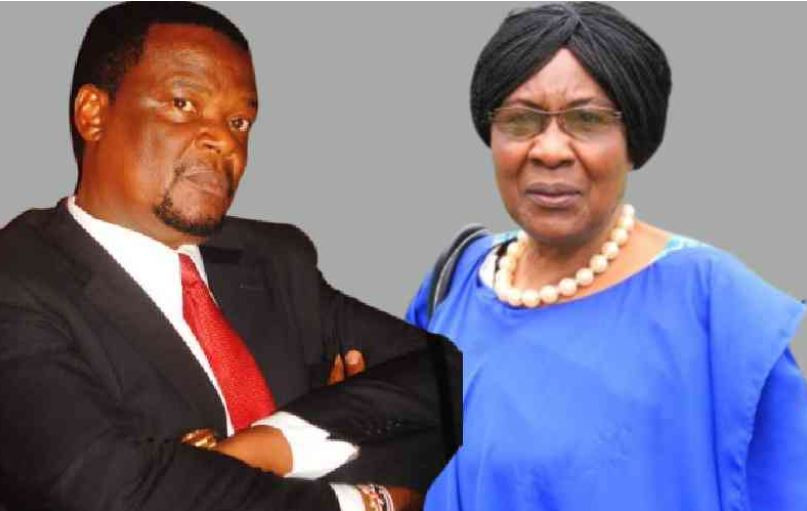 Sirisia MP John Waluke and Judy Wakhungu attend a Nairobi court session in the Sh1 billion maize scandal case.