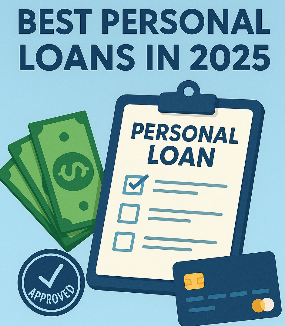 Loan approval concept graphic showing personal loan comparison for 2025