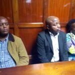 Eric Mwaura Karugu and Benjamin Githara Karugu at Milimani Law Courts