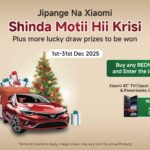 Xiaomi Kenya Christmas campaign announcing a brand-new car giveaway.