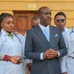 Doctors working in a Kenyan hospital amid licence renewal dispute
