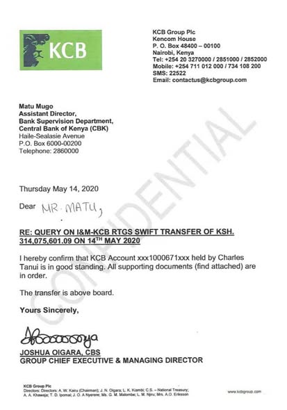 "KCB headquarters in Nairobi amid scrutiny over large transactions flagged by the Central Bank of Kenya."