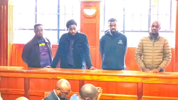 Collins Serut and co-accused at Milimani Law Courts over Kileleshwa assault case involving Brian Cheruiyot Rop.
