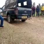 Mob justice incident in Muguga, Kiambu County, where residents lynched two suspected gang members