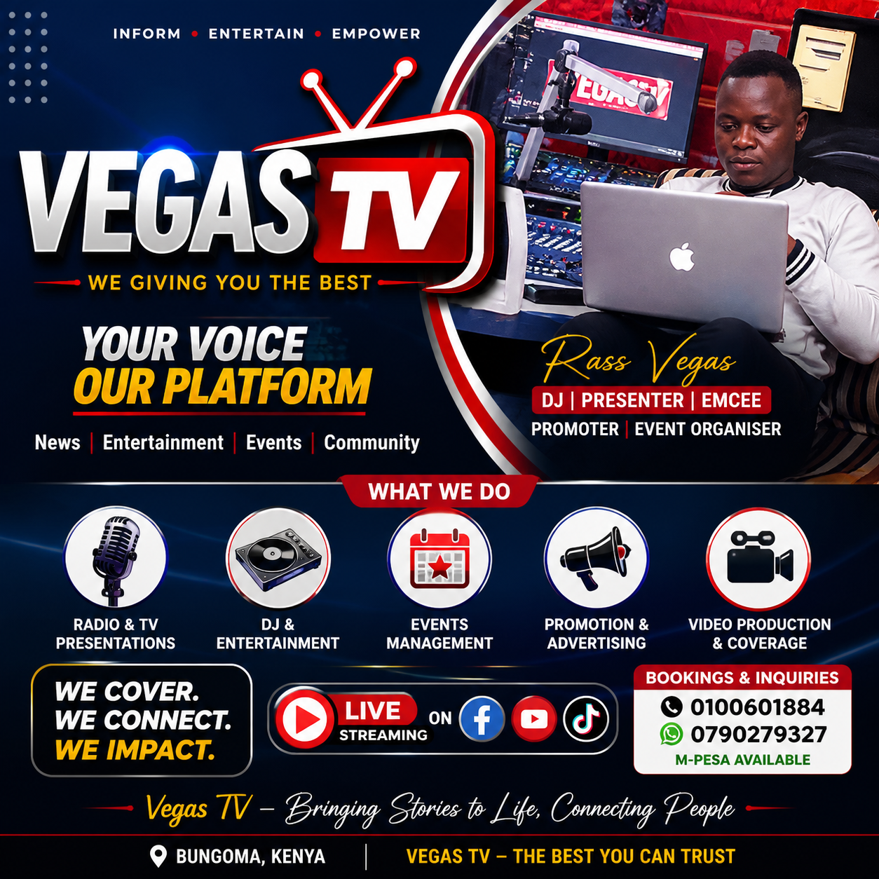 Rass Vegaz Bungoma media personality Kenya